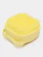 Желтый массажная щетка для мытья собак и кошек, резиновая, с отсеком для шампуня