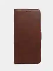 Коричневый чехол-книжка Tecno Pova 5  (Техно Пова 5) с боковым магнитом
