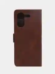Коричневый чехол-книжка Tecno Pova 5  (Техно Пова 5) с боковым магнитом
