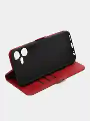 Красный чехол-книжка Tecno Pova Neo 3 (Техно Пова Нео 3), с боковым магнитом