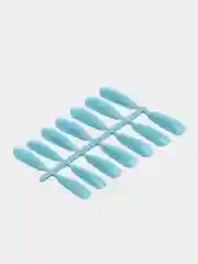 Лазурный типсы для наращивания ногтей цветные, балерина, 24 штуки