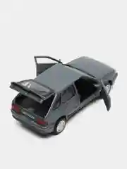 Серый металлик машина LADA-2114 12 см, Технопарк, металлическая, открываются передние двери и багажник