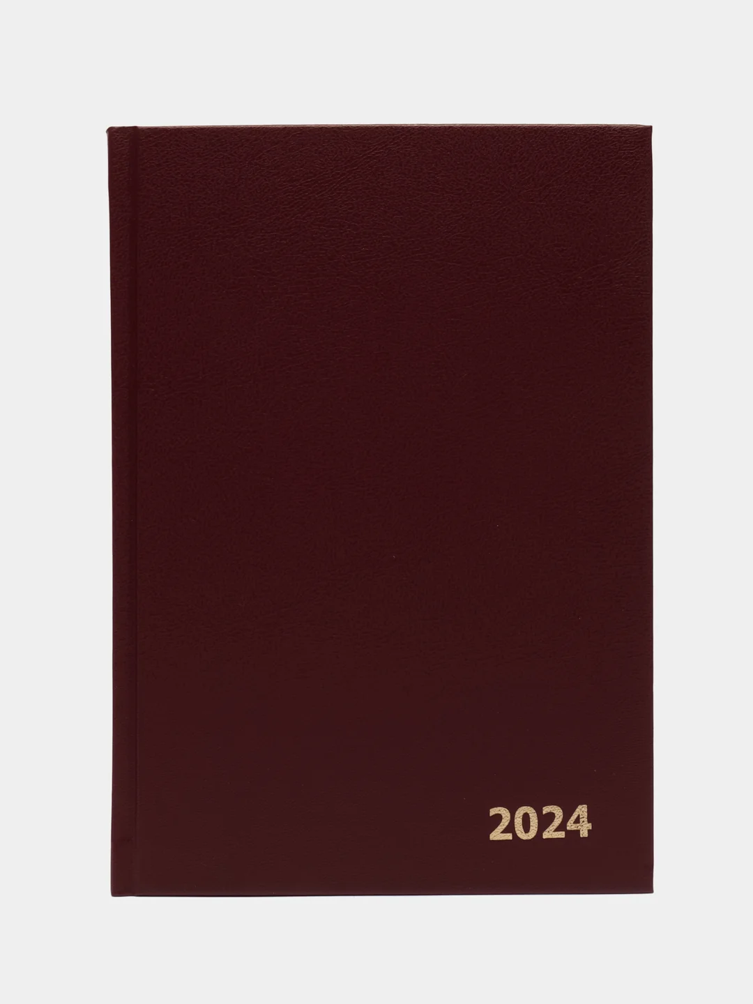 Бордовый ежедневник 2024 датированный, А5, 168 листов, бумвинил