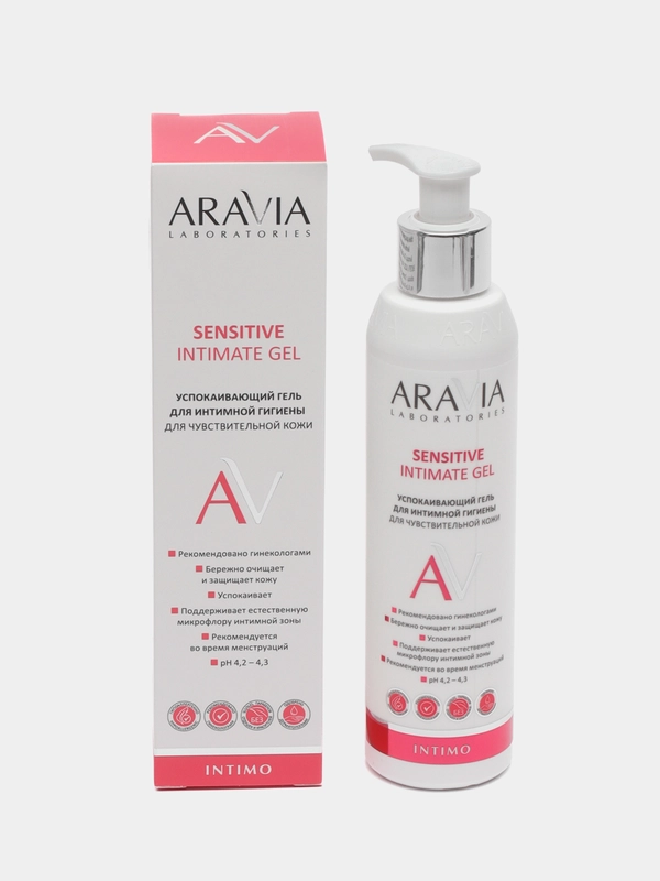 Успокаивающий гель для интимной гигиены Aravia (Аравия), для чувствительной кожи, 200 мл