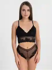 Черный комплект нижнего белья