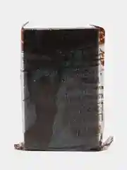 Серый меланж мочалка черная