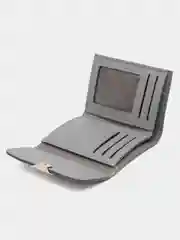 Серый женский базовый мини-кошелек, 7 цветов, 11 х 9 см