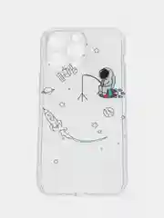 Серый чехол для iPhone 7, 8, 11, 12, 13, 14, XR, XS, Pro, Pro Max, SE 2020, с принтом