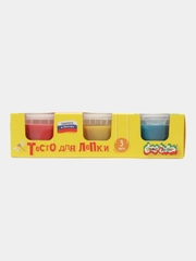 Тесто для лепки "Каляка Маляка", 3 цвета, по 90 г, в банке