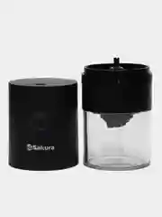 Кофемолка Sakura SA-6174BK, черная, жерновая, аккумулятор, 25 г