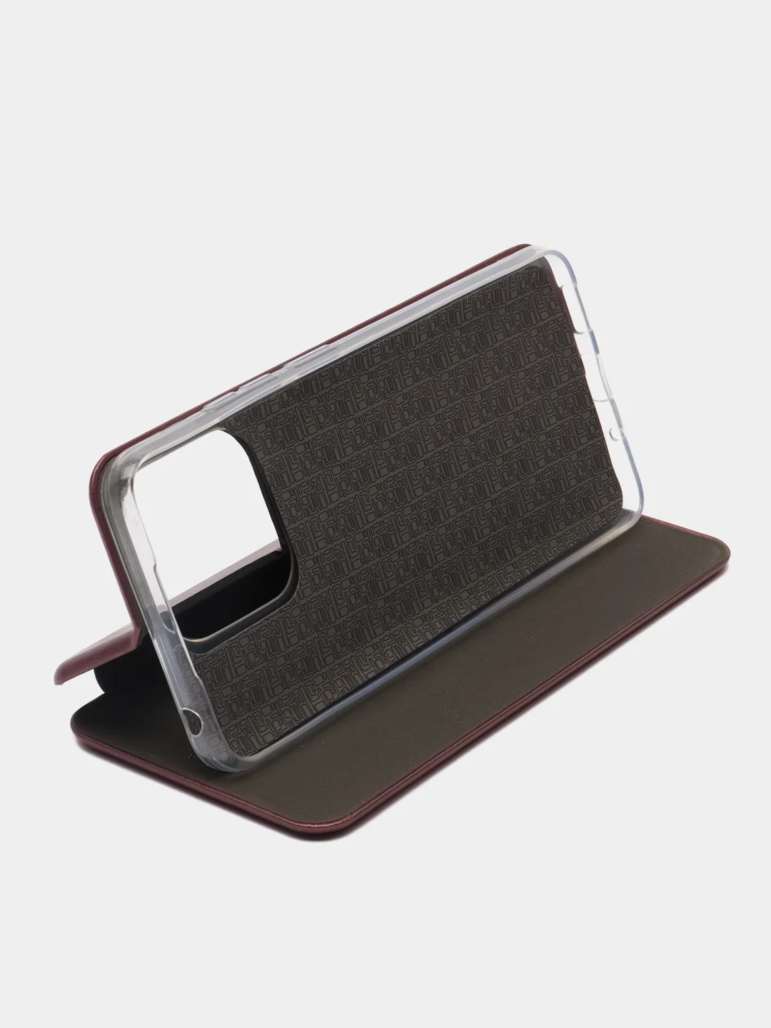 Бордовый чехол-книжка для Xiaomi Redmi 12C