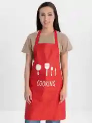Красный фартук кухонный, женский