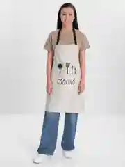 Белый фартук кухонный, женский