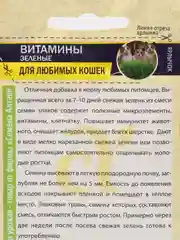 Семена Трава для кошек "Зеленые витамины", 10 г, Семена Алтая
