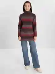 Бордовый свитер женский, оверсайз, вязанный, натуральная шерсть, Oversize, 42-56 размер, S-XXL