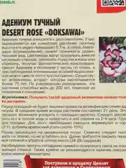 Семена цветов Адениум Desert rose Doksawai