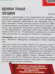 Семена цветов Адениум "Гвоздики"