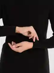 Черный термобелье женское зимнее утепленное, комплект