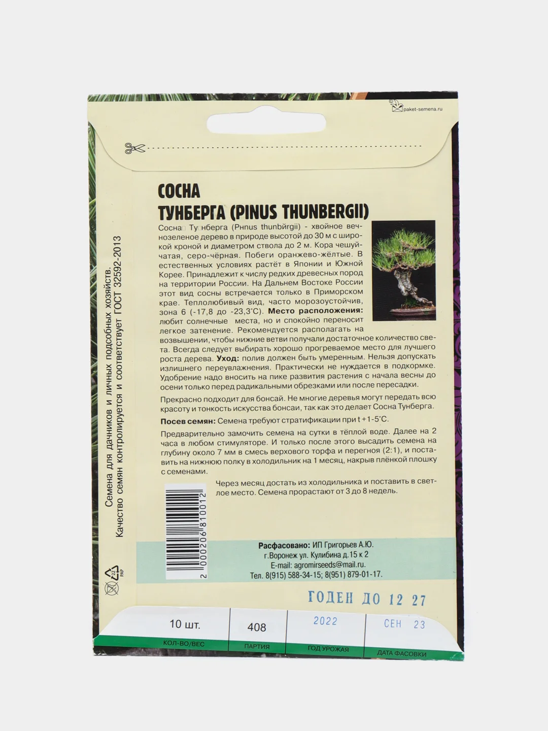 Семена Сосна "Тунберга"