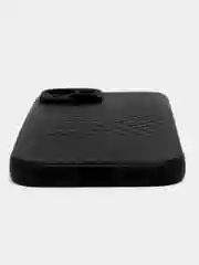 Черный чехол для iPhone (Айфон) 15 / 15 Pro / 15 Pro Max, силиконовый, под карбон