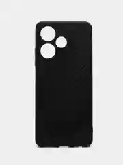 Черный чехол для Infinix Hot 30 (Инфиникс Хот 30), силиконовый, под карбон