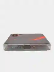 Красный чехол на Samsung Galaxy A34 5G (Самсунг A34), прозрачный, с рисунком, защита камеры