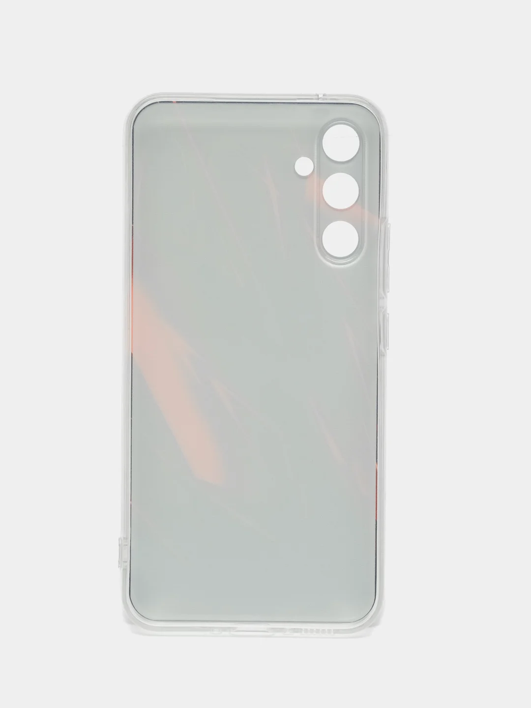 Красный чехол на Samsung Galaxy A34 5G (Самсунг A34), прозрачный, с рисунком, защита камеры