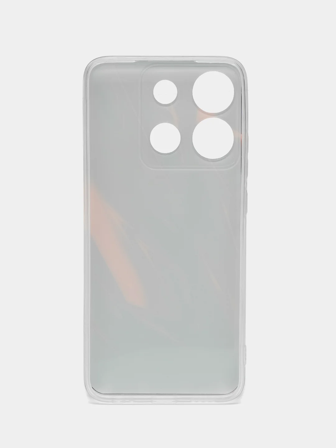 Красный чехол для Infinix Smart 7 Plus (Инфиникс Смарт 7 Плюс), прозрачный, с рисунком, защита камеры