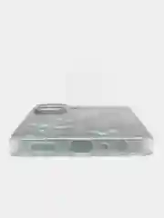 Бирюзовый силиконовый чехол на Realme C55 (Реалми C55), прозрачный, с рисунком, защита камеры