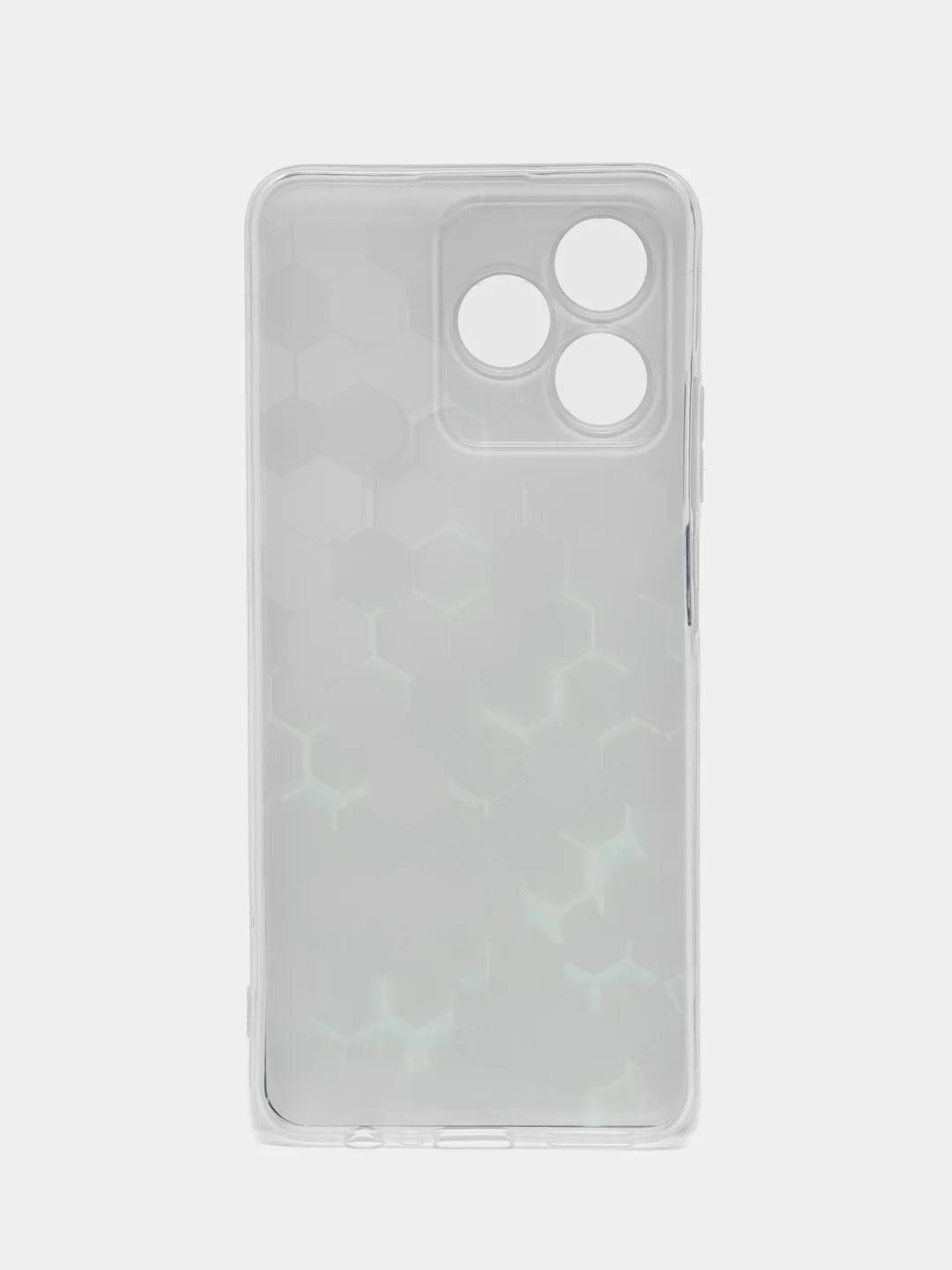 Бирюзовый силиконовый чехол на Realme C53/C51 (Реалми С53/С51), прозрачный, с рисунком, защита камеры