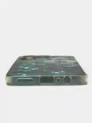 Бирюзовый силиконовый чехол на Realme C53/C51 (Реалми С53/С51), прозрачный, с рисунком, защита камеры