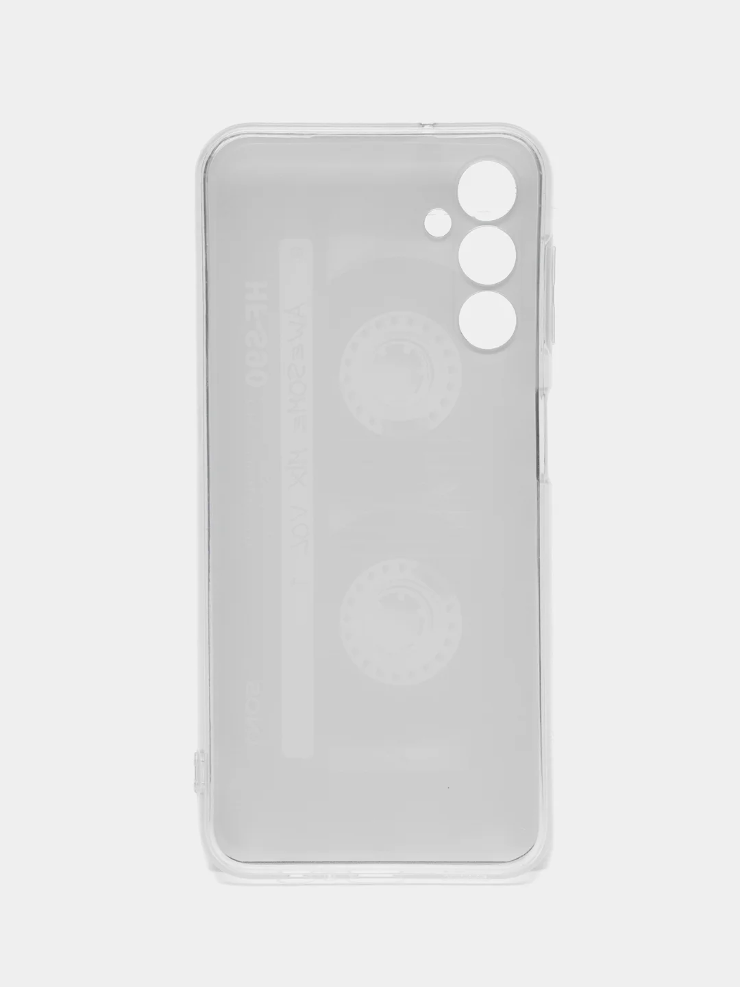 Хром чехол на Samsung Galaxy A14 4G (Галакси A14 4G), прозрачный, с рисунком, защита камеры