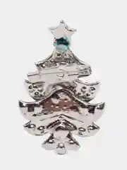 Разноцветный брошь женская с кристаллами "Рождественская ель"