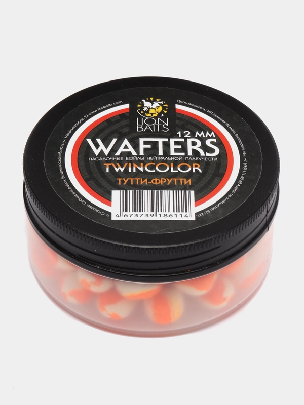 Бойлы нейтральной плавучести Wafters twincolor LION BAITS Тутти-фрутти, 12 мм