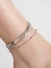 Серебряный браслет на ногу