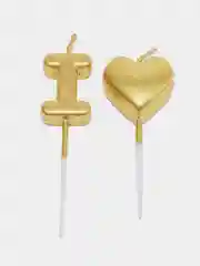 Золотой свечи для торта "I love you"