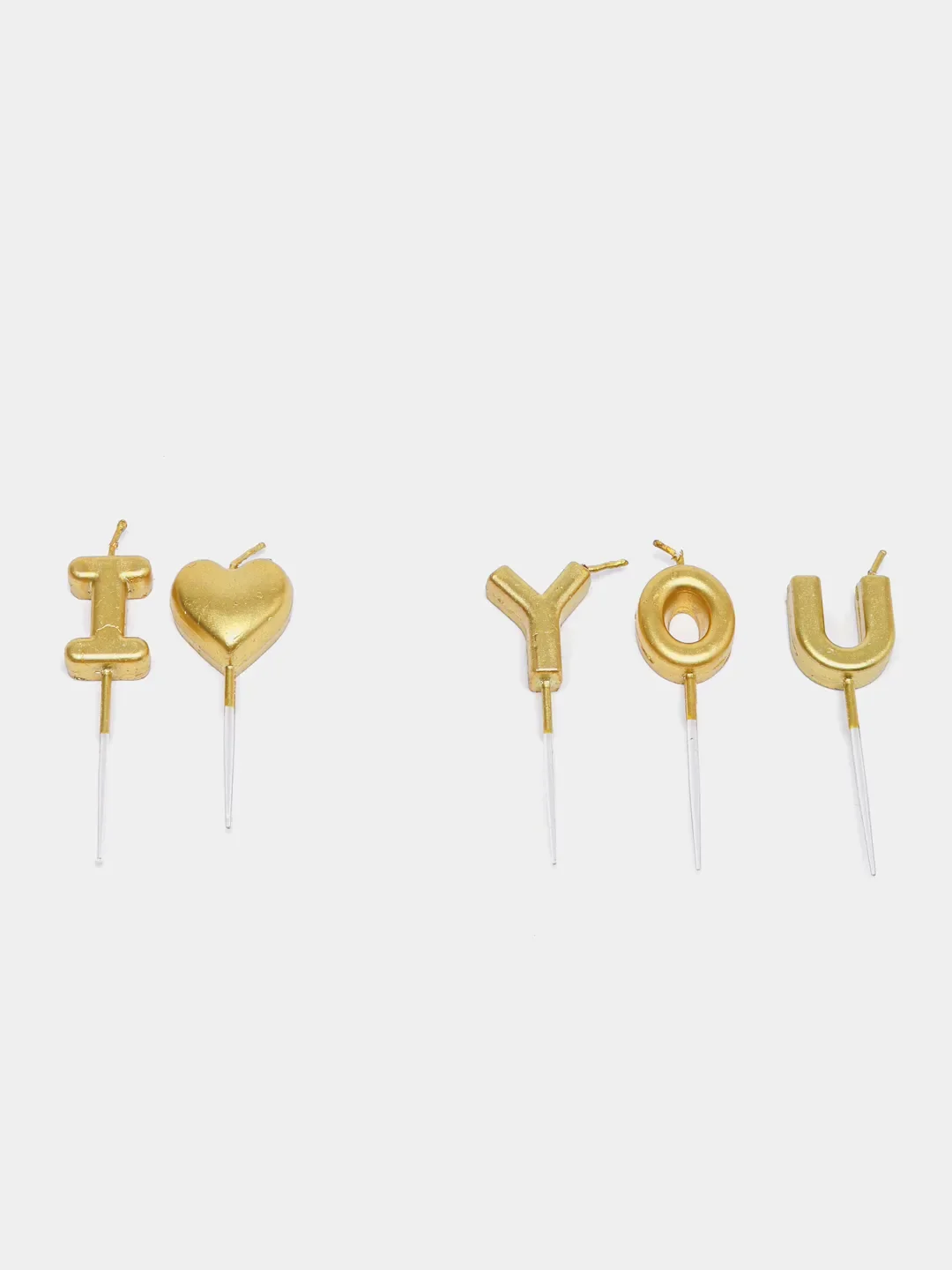 Золотой свечи для торта "I love you"
