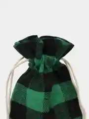 Зеленый подарочный мешочек