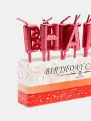 Красный свечи "Happy Birthday"