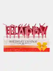 Красный свечи "Happy Birthday"