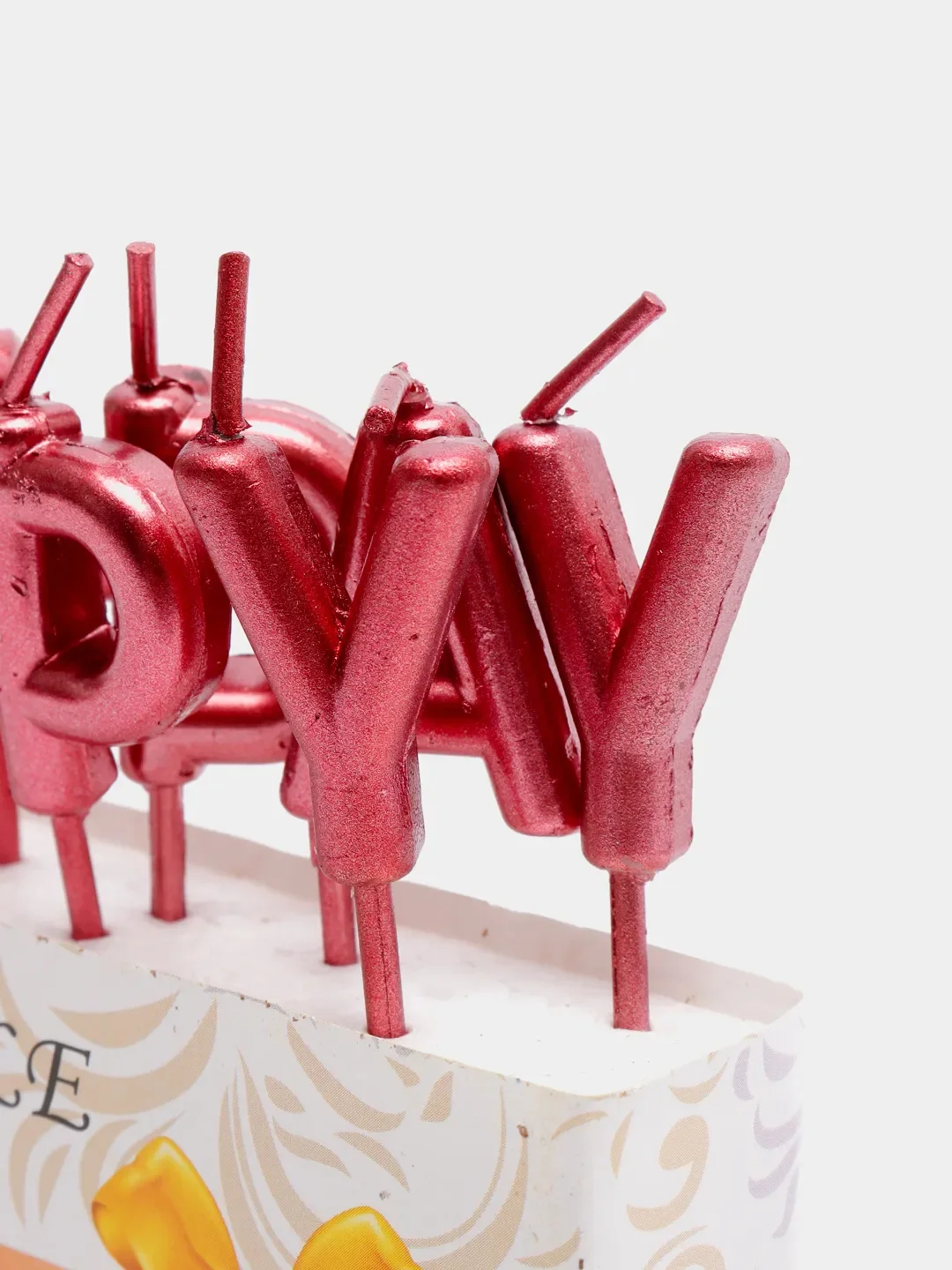 Красный свечи "Happy Birthday"