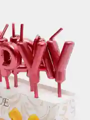 Красный свечи "Happy Birthday"