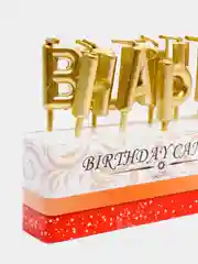 Золотой свечи "Happy Birthday"