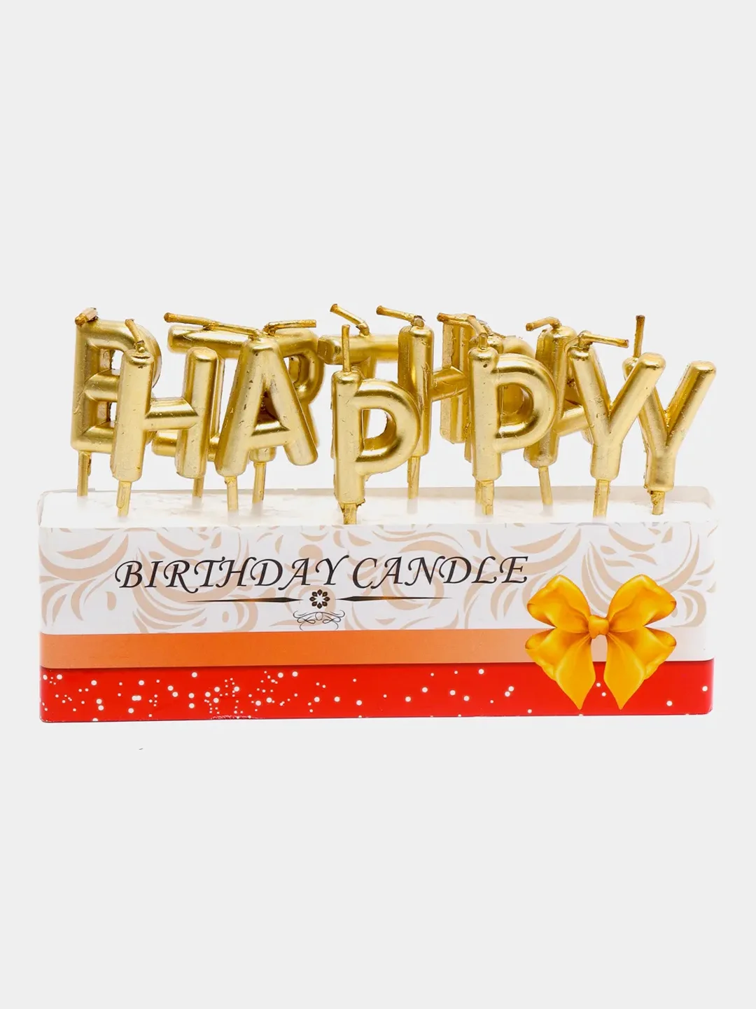Золотой свечи "Happy Birthday"