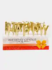 Золотой свечи "Happy Birthday"