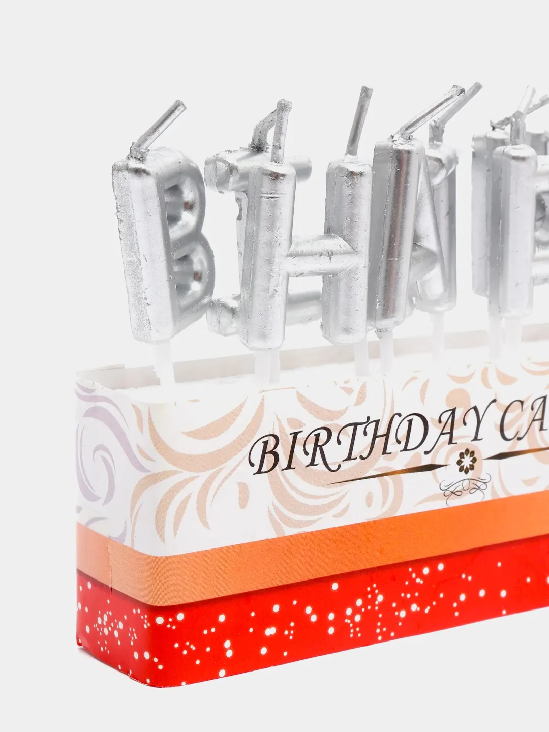 Серебряный свечи "Happy Birthday"