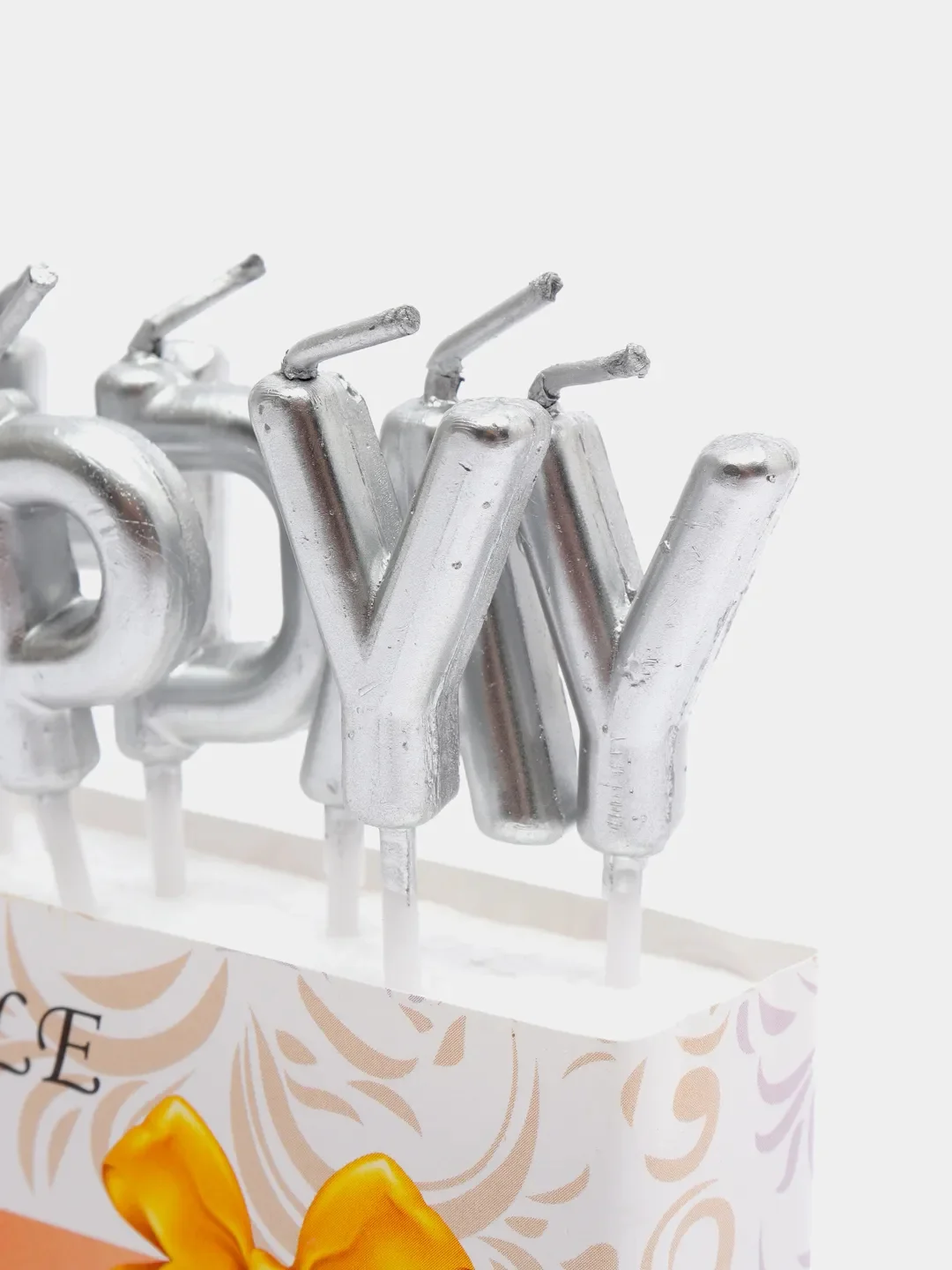 Серебряный свечи "Happy Birthday"