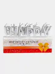 Серебряный свечи "Happy Birthday"