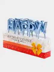 Серебряный свечи "Happy Birthday"