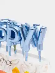 Серебряный свечи "Happy Birthday"